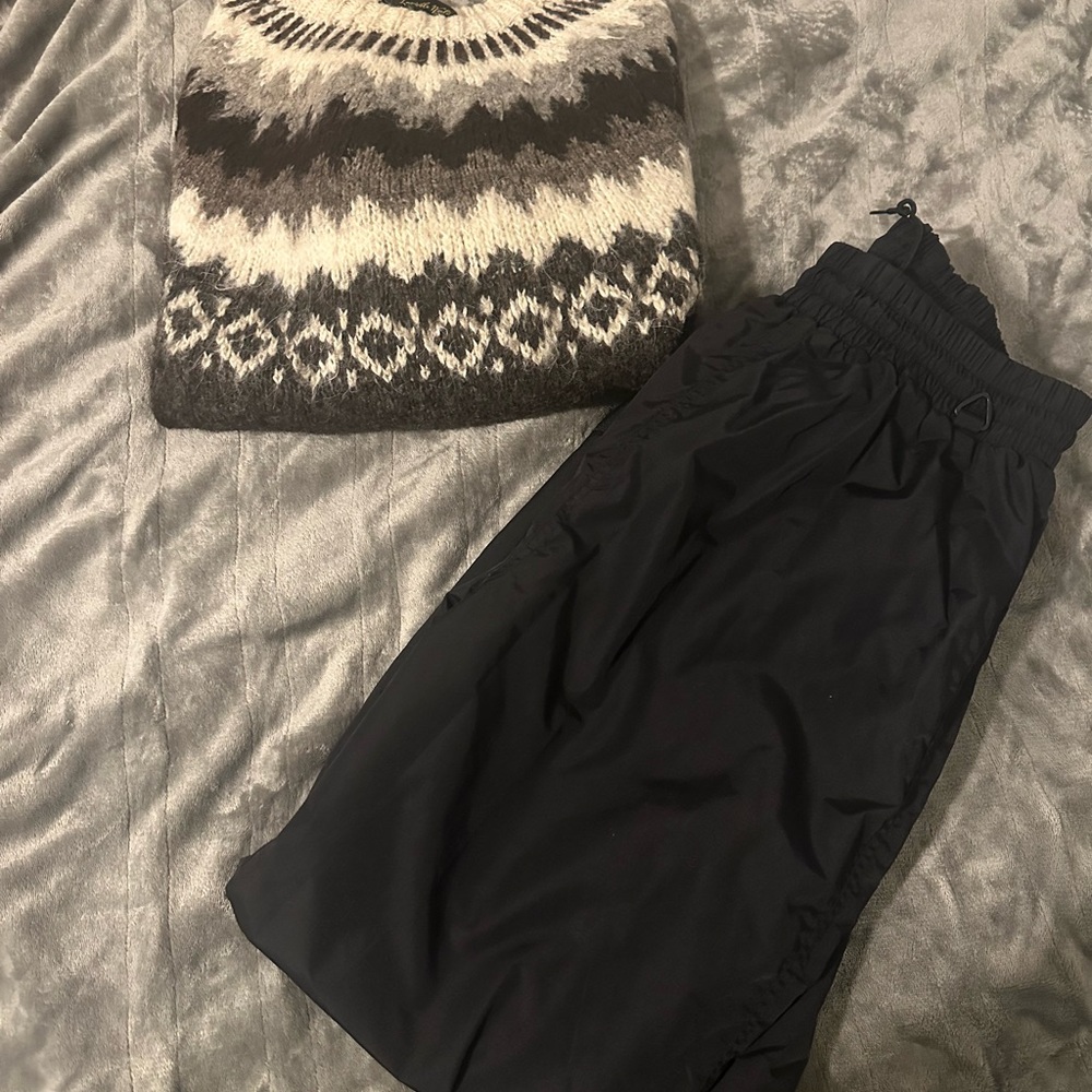 Alpaca Wool Handmade Pullover (100% wool) and Waterproof Winter Hiking Pants